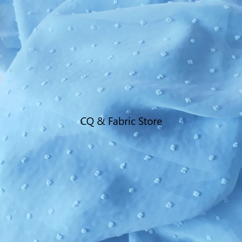 

Multicolor Polka Dot Chiffon Fabric Lace Fabric DIY Sewing For Colthing Dress Skirt Width 1.5M By The Meter