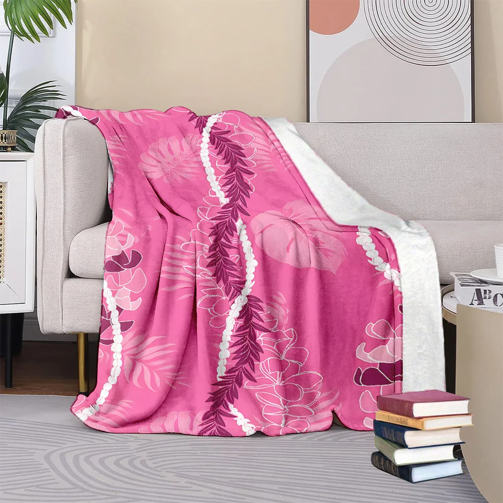 Hawaii pink monster pattern Blanket for Sofa Bed Travel Camping Living Room Office Conditioning Blanket for All Seasons Gifts