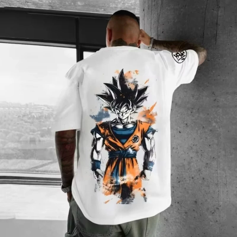 2026 New Dragon Ball Son Goku Print T-shirt Short Sleeve T-shirt Men's and Women's T-shirt Sports Fitness Men's T-shirt
