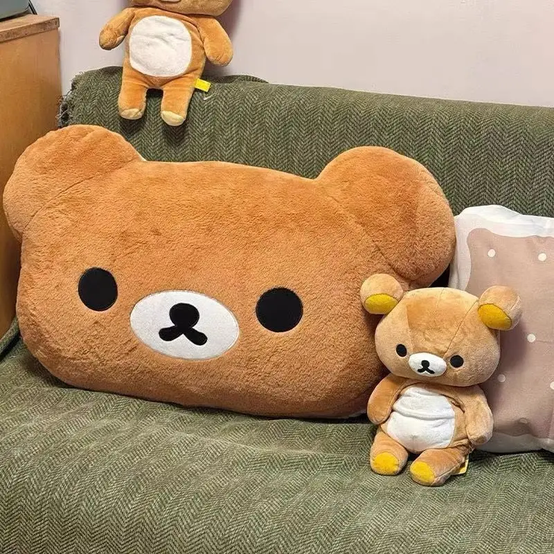 Rilakkuma Plush Pillow Soft Stuffed Animal Comfortable Sleeping Cushion For Bedroom Sofa Dormitory Kids Adults