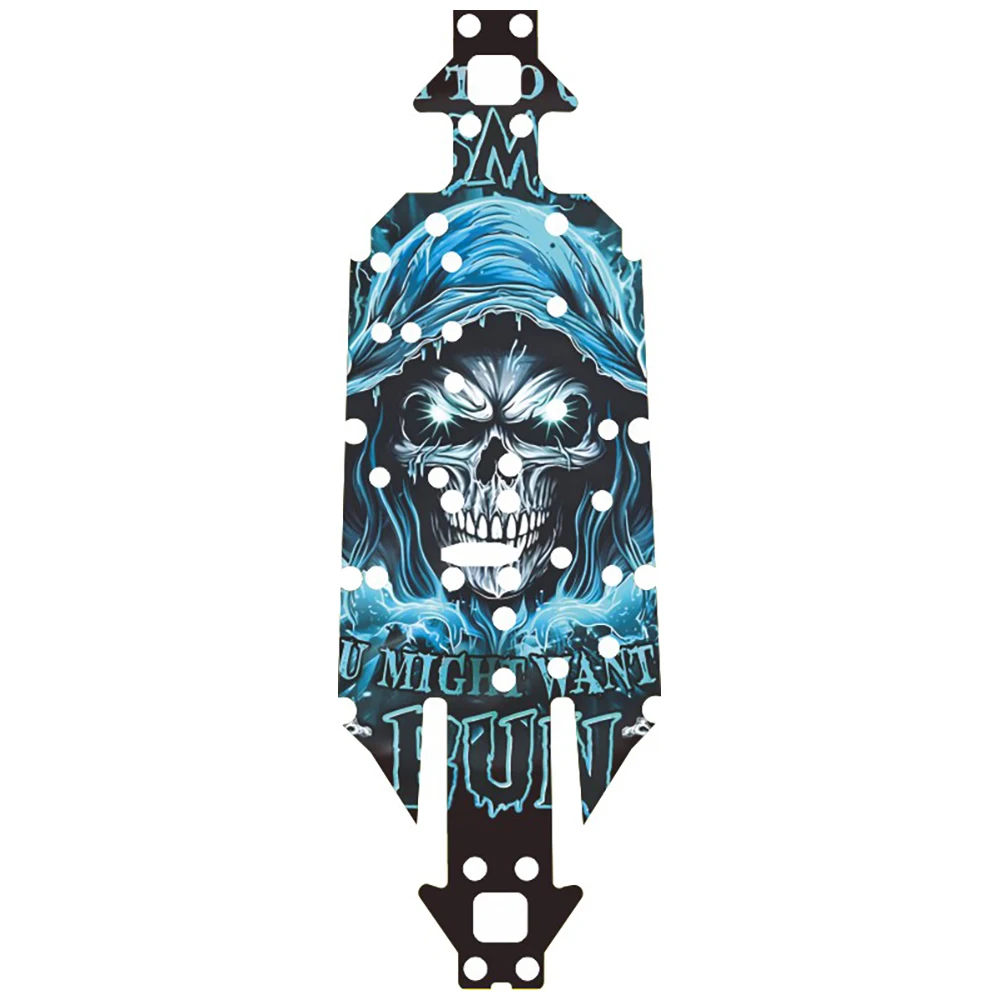 GVM Chassis Skin Protector RC Bottom Plate Protector Chassis Hop Up Decals Fits ForArrma Notorious Typhon V5 6s