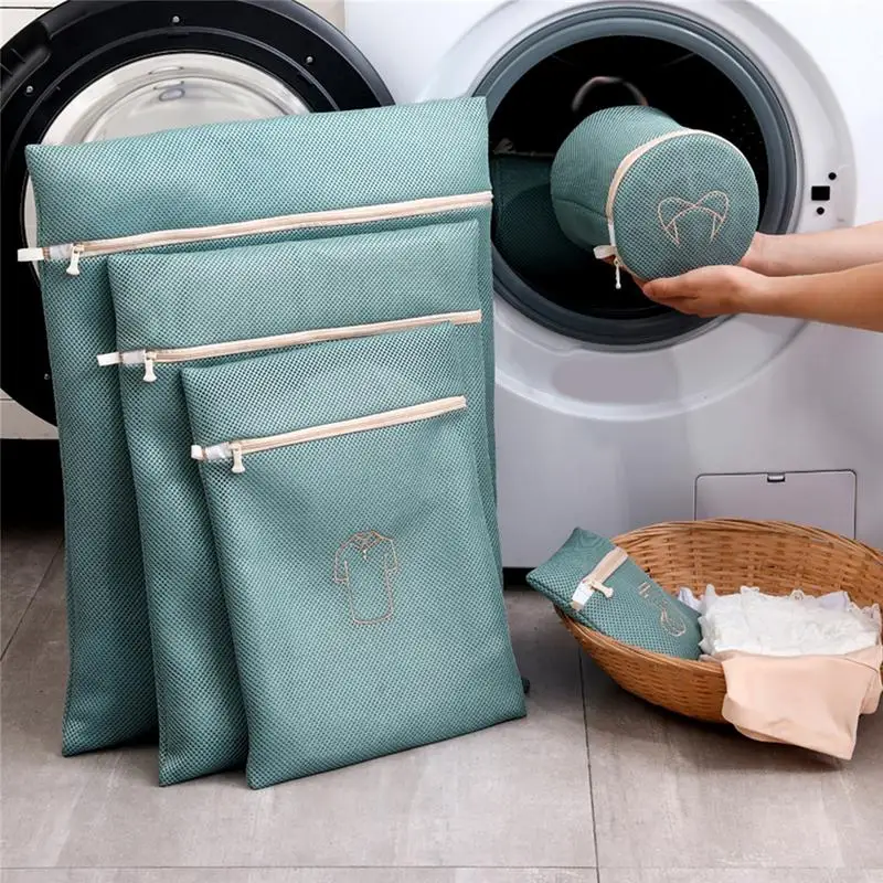 Embroidery Laundry Bag Washing Machine Bag Clothes Organizer