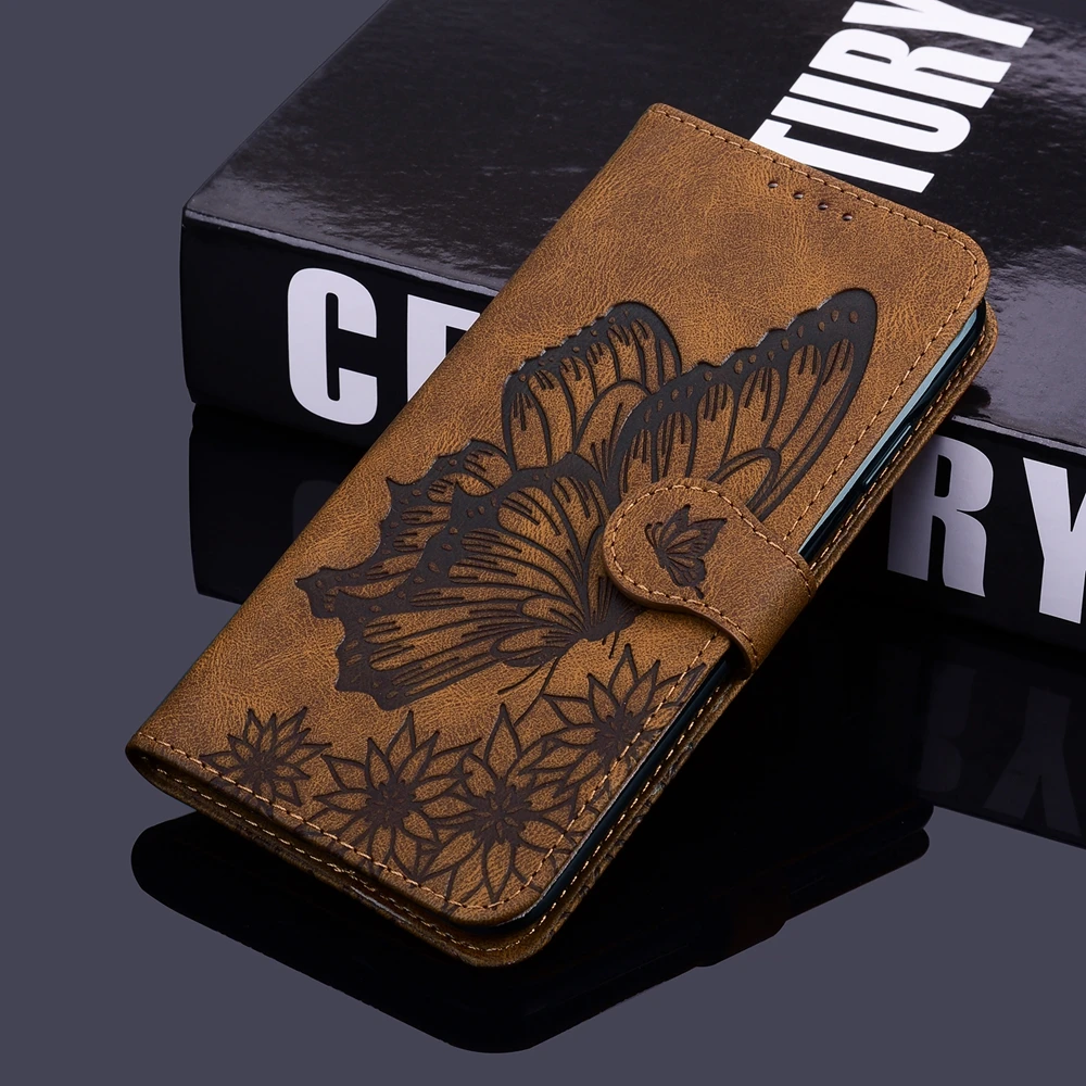 Schmetterling Leder Flip Case für Samsung Galaxy S26 S24 S25 Plus S23 Ultra S22 S21 S20 Telefon Karte Halter Haspe Brieftasche Tasche Abdeckung