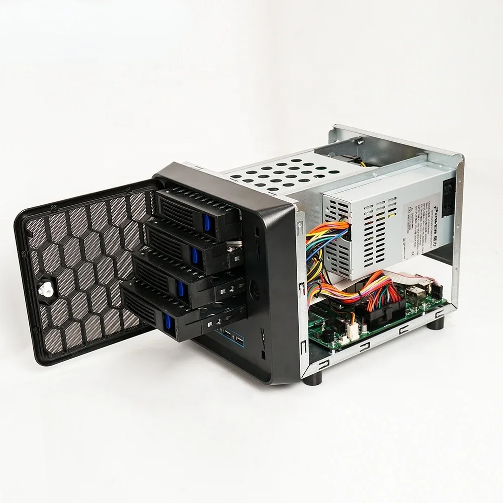 Stock Factory Price Mini-ITX Hot Swap Rack 4 Bays NAS Server Case