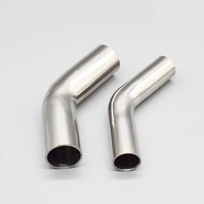 Outer Diameter 12.7/16/19/25/32/38/45/51/57/76/89/102mm 304 Stainless Sanitary 45 Degree Elbow Lengthen Welding Pipe Fitting