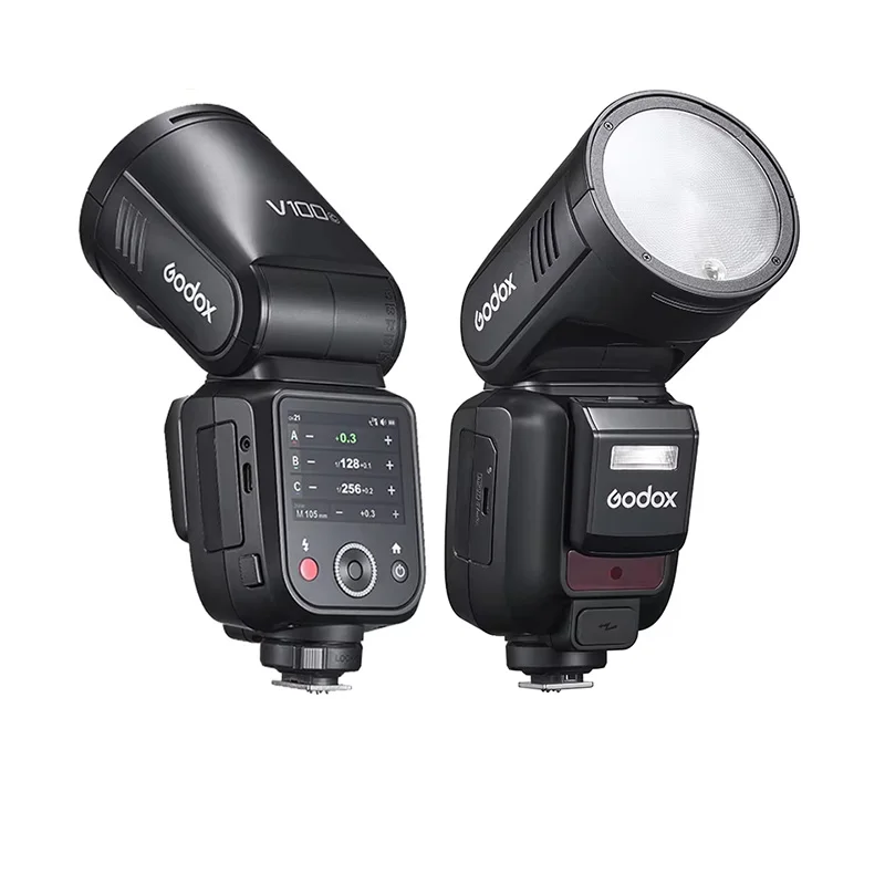 Godox V100 TTL Li-ion Round Head Camera Flash Light With 100Ws On-Camera Beyond Limits 70 Full Power