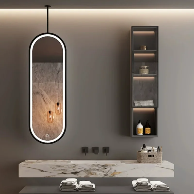 Custom Mirror Wall Art Color Changing Home Decoration Decorative Mirrors Light Jeweler Handicraft Long Hanging Bathroom Sticker