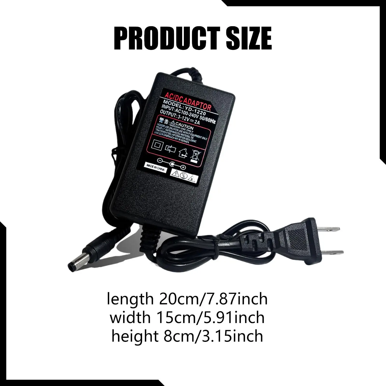 

PC Fan Speed Controller, Versatile PC Fan Power Adapter, Adjustable 12V Power Supply for Gaming Console PC AV Receiver