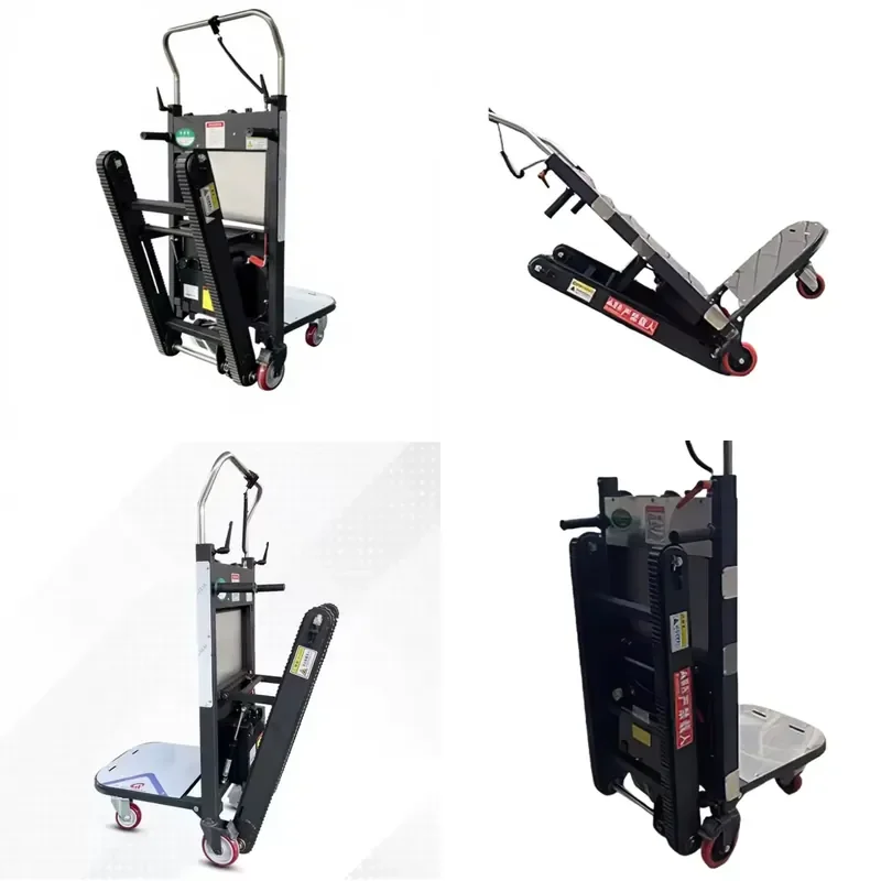 Foldable Electric Enclosed Platform Trolley for 150kg Load Capacity Track-Type Stair Climbing Shopping Storage Tool OEM for