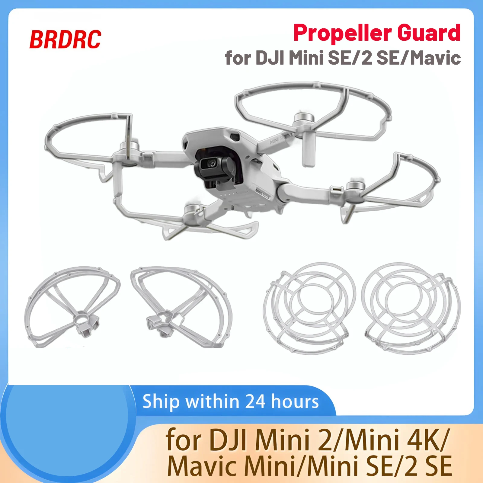 

DJI Mini2 Propeller Guard for DJI Mini 2/SE/DJI Mini 4 k, 360 Cage Guard- Quick Release Anti-Crash ABS Drone Accessories
