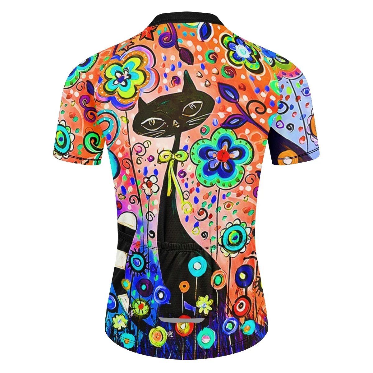 2024 Dames Fietskleding Schattige Kleur Kat Korte Mouw Mountainbike Mtb Racefiets Kleding