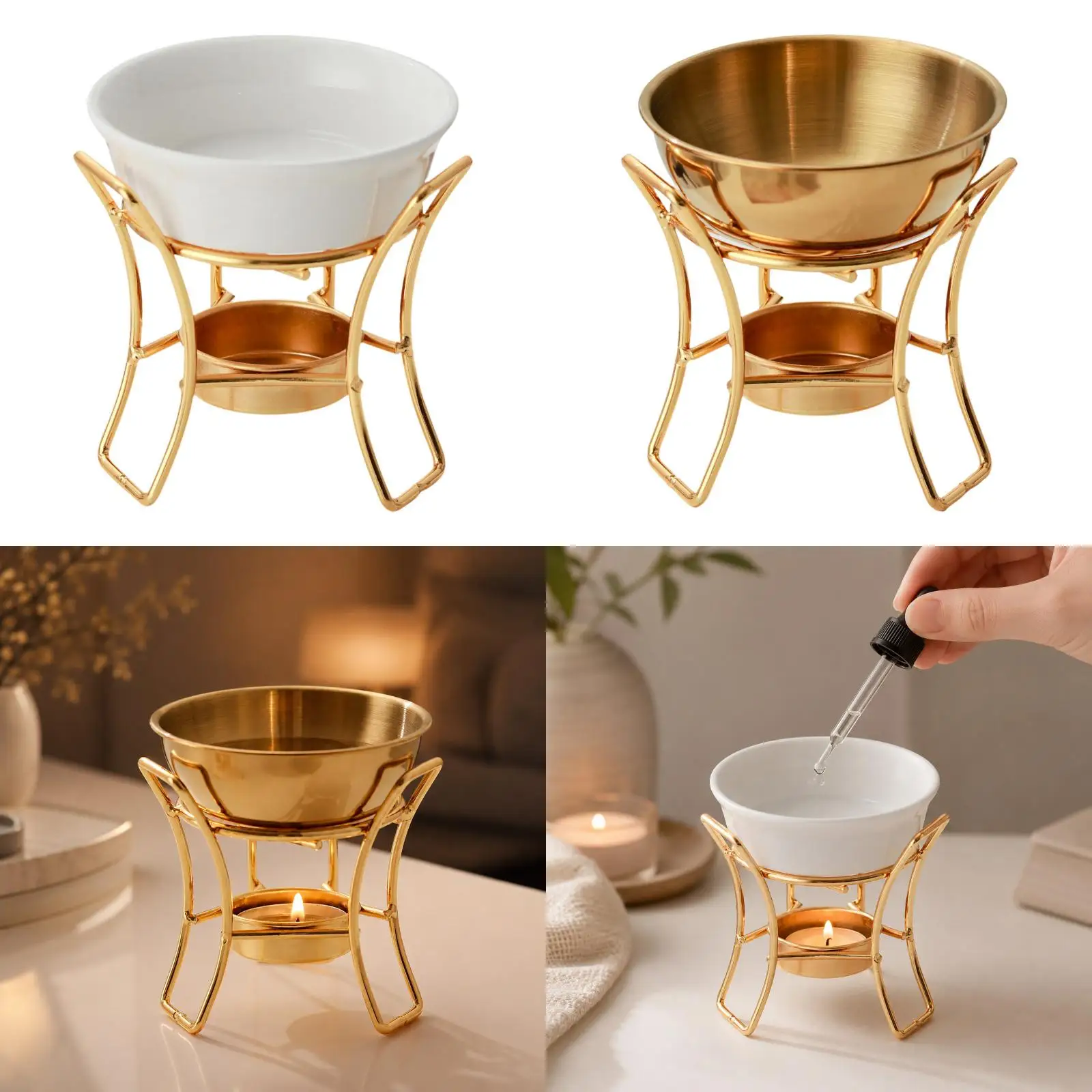 Aroma Lamp Oil Burner Wax Melt Tealight Fragrance Holder for Holiday Gift Home Office Yoga Spa Use Aroma Lamp Oil Burner Wax Melt Tealight Fragrance Holder for Holiday Gift Home Office Yoga Spa Use