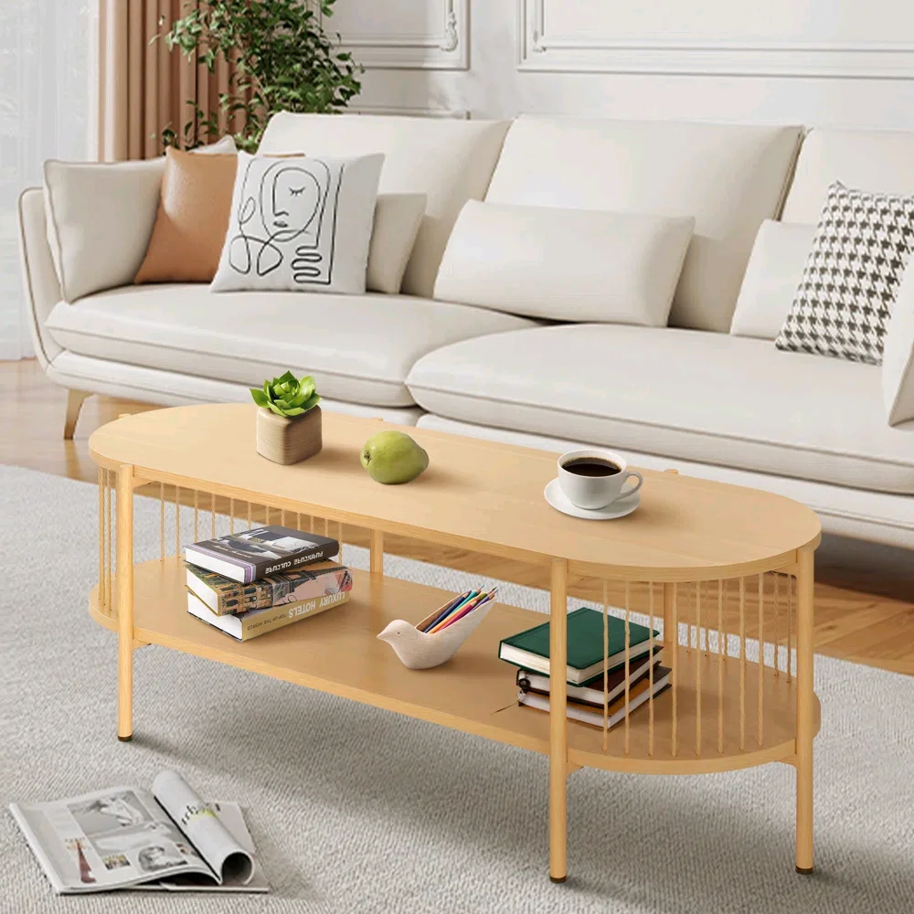 !@Combohome Easy to Assemble End Table MDF Coffee Table Wooden Coffee Tables