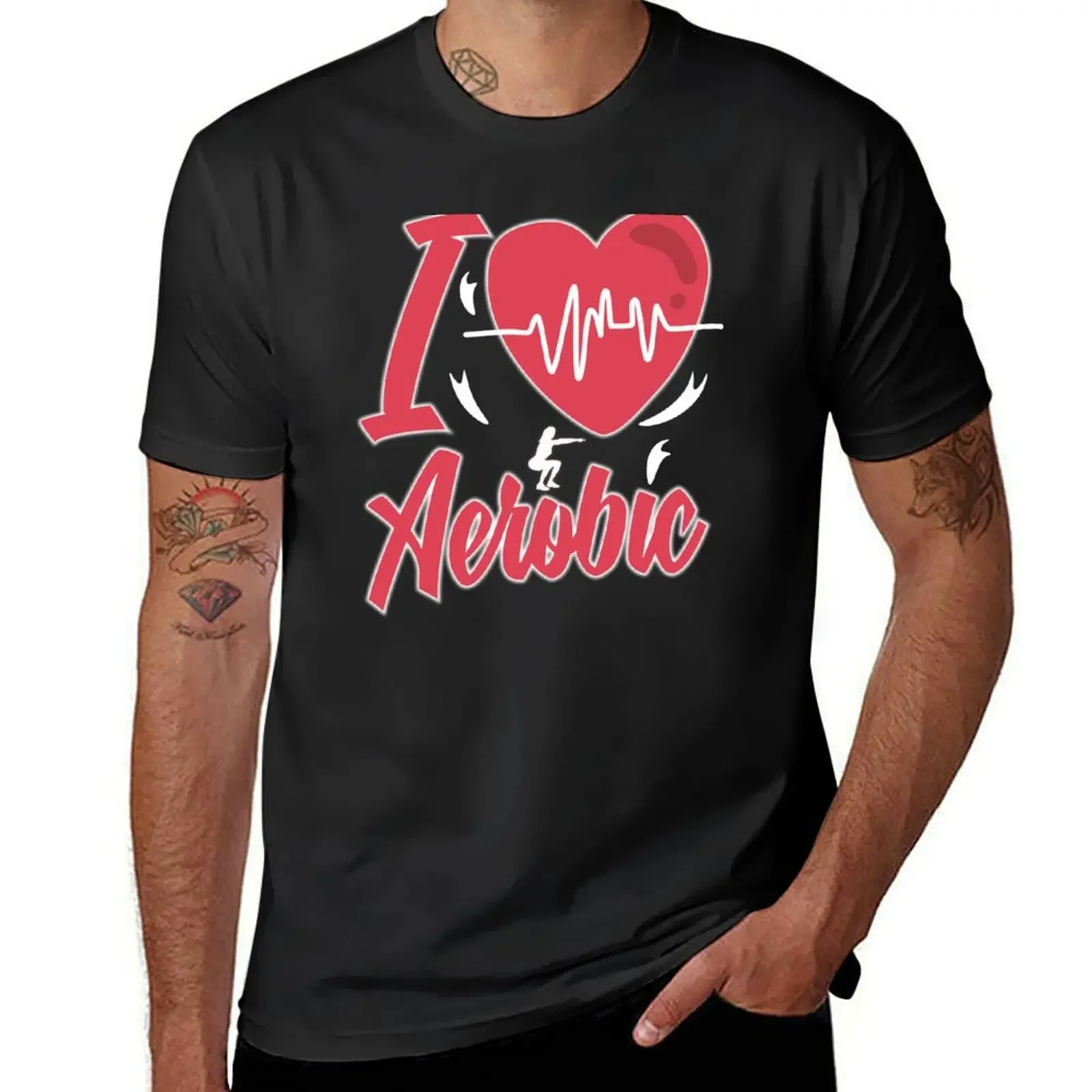 I love aerobic T-Shirt anime boys whites graphic t shirt vintage cheap stuff outfits for men