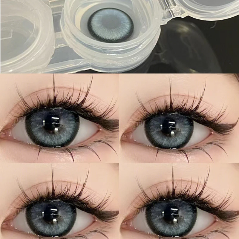 Colored Contact Lenses Myopia Lenses with Diopters Cosmetic Contact Lens Wholesale 100 pcs Yearly Eye Beautiful Pupil Makeup