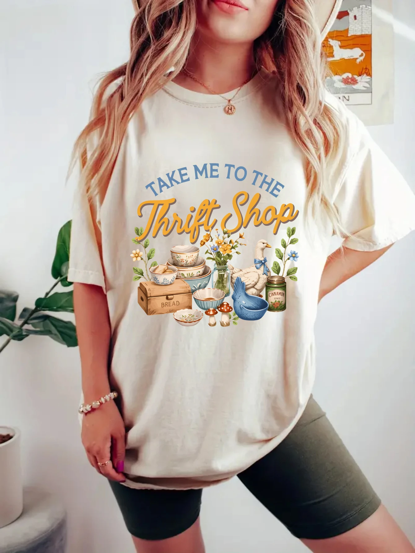 

Women's plus size tank top Take Me To The Thrift Shop Suitable for sports and daily wear womens clothes summer beach vacation