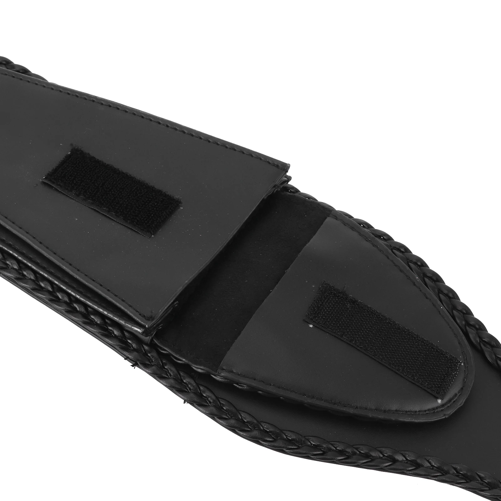 Motorrad-Tankdeckelabdeckung aus PU-Leder für Motorräder mit Beuteltasche – geflochtene Seilkante, passend für XL 883/1200/48