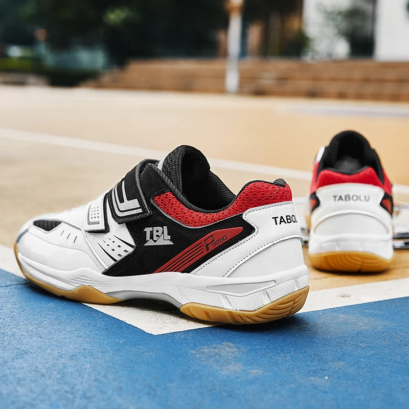 Professional Tennis Sneakers for Men Non Slip Tennis Training Shoes Shock-Absorbant Velcro woman Tennis Shoe Badminton Outdoor