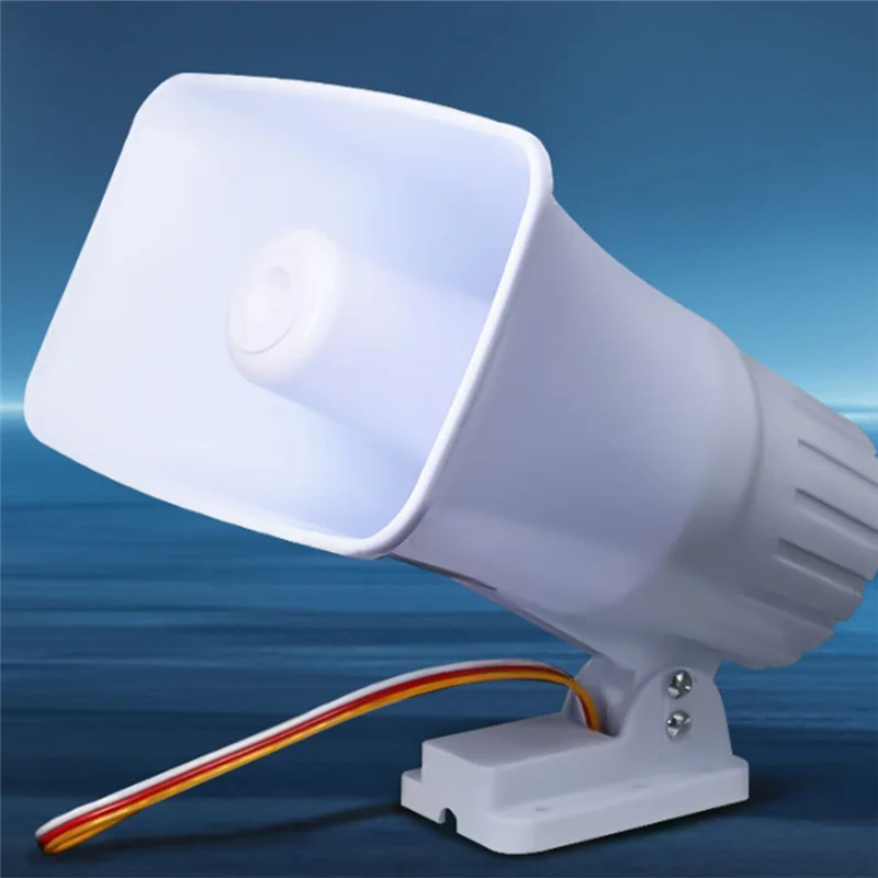 AB25-DC 12V Filo 30 Watt Sirena Dual Tone Interno/Esterno 120Db Sirena Super Allarme Corno Sirena di Allarme di Sicurezza