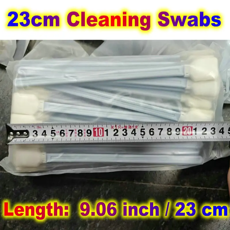 Long Cleaning Swabs Foam Stick with Non-fluffy Fiber Tips, Clean for Printers, Optics, Cameras, Print Head, Crafts Car Detailing