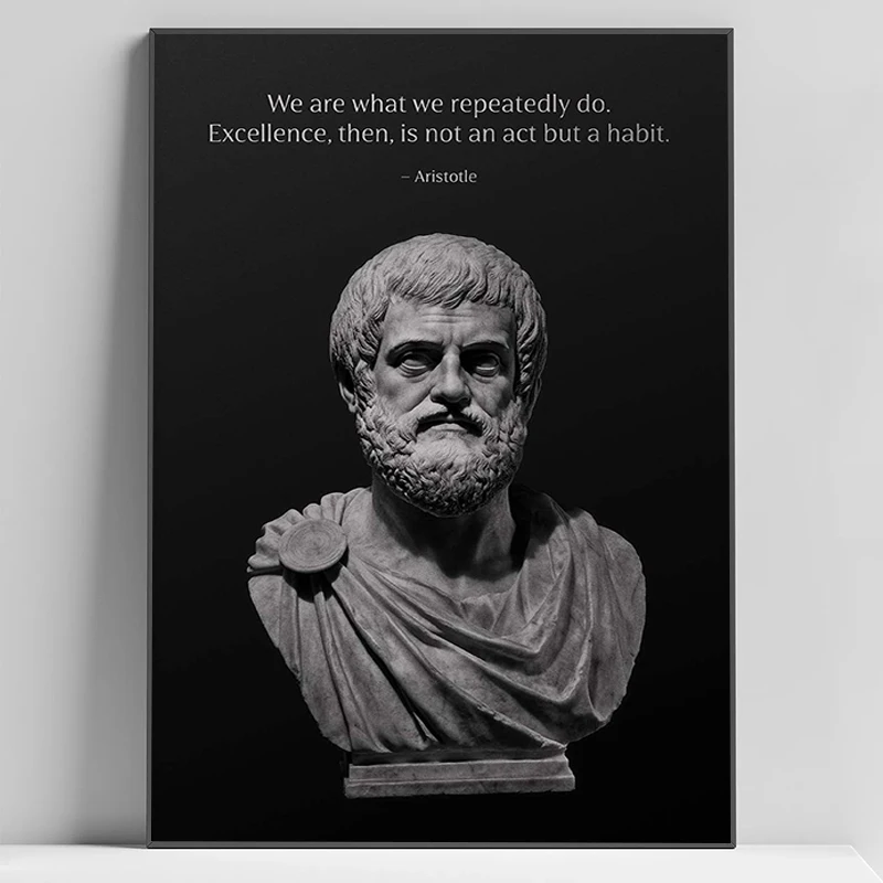 Alexander the Great Quote Motivational Wall Art Spartan Warrior Canvas Ancient Greek Poster Bronze Statue Sculpture Room Decor