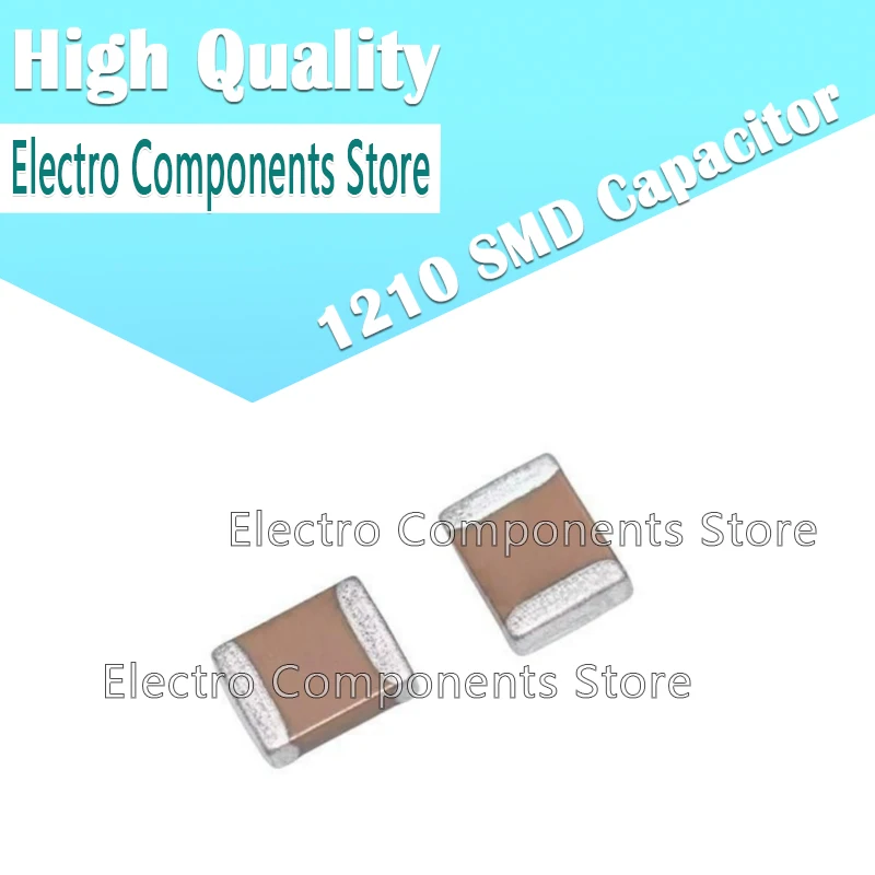 10PCS SMD Capacitor MLCC 1210 100nF 100V X7R 0.85mm 3225 0.1uF 104K Ceramic Capacitance 3.3*2.5mm 0.1uF104K
