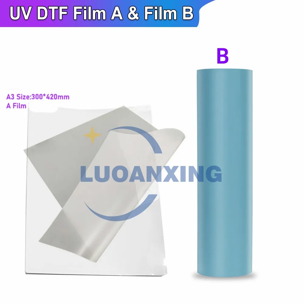 UV DTF AB Film For UV DTF Printer Directly To Film Printing Suitable for A3 A4 UV DTF Transfer Film Sticker UV Printer Machine