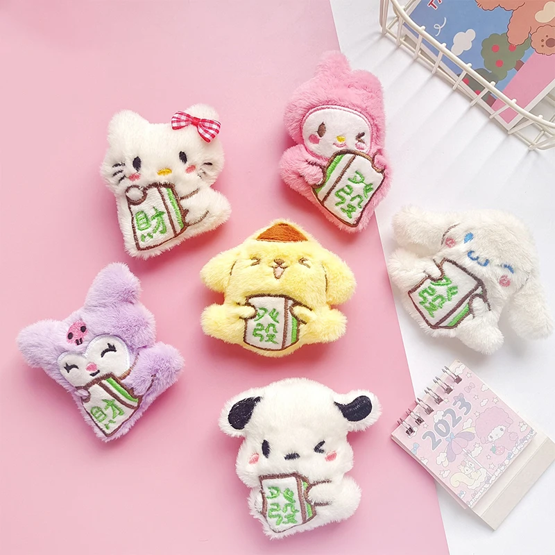 Cinnamoroll 20Th Anniversary Figurine Brooch Doll Pin Plush Cute Badge Pin Pendant Sanrio Plush Anime Toys for Girl Children