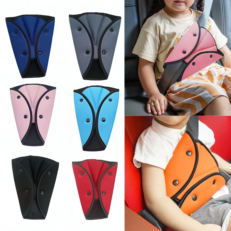 Universal Car Safe Seat Belt Cover Soft Adjustable Triangle Children Car Baby Safety Belt Positioner Protection Baby Child Belts