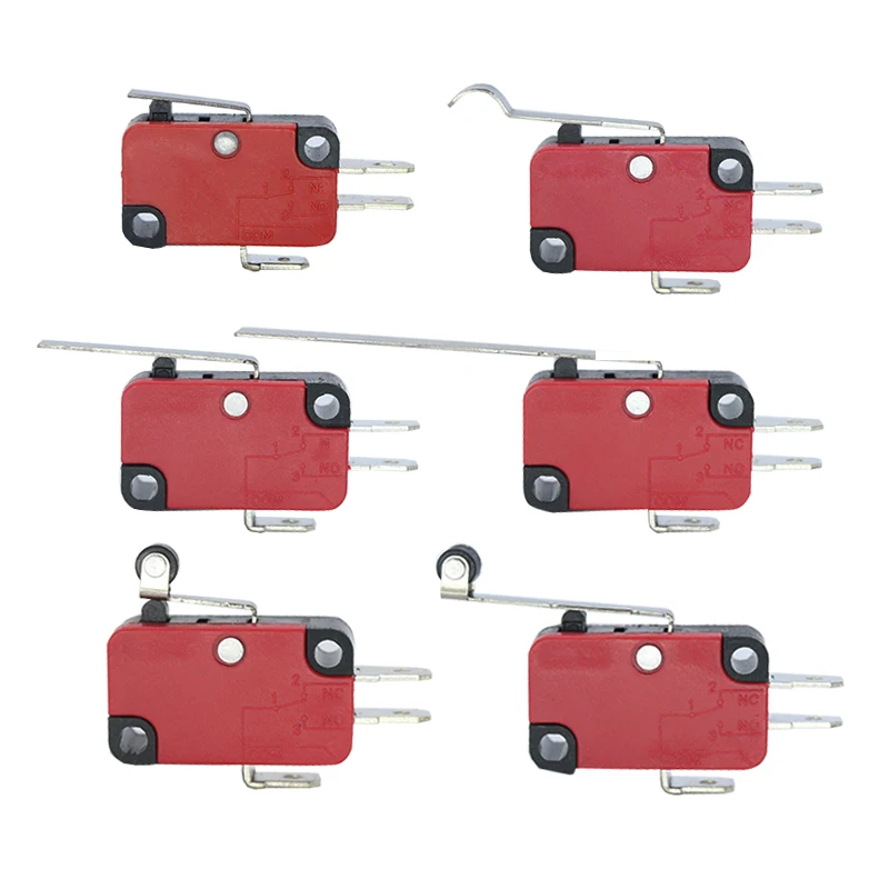 Industrial Micro Switch V-15 V-151 V-152 V-153 V-154-1C25  Series 15A 250VAC SPDT 1NO1NC Momentary Roller Lever Limit Switch - view 4