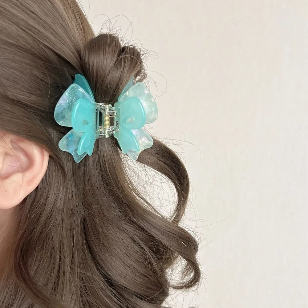 

Fashion Hairpin Butterfly Hair Claw Double Layered Barrette Acetate Hair Clip Large Korean Style Acetic Acid Shark Clip Female