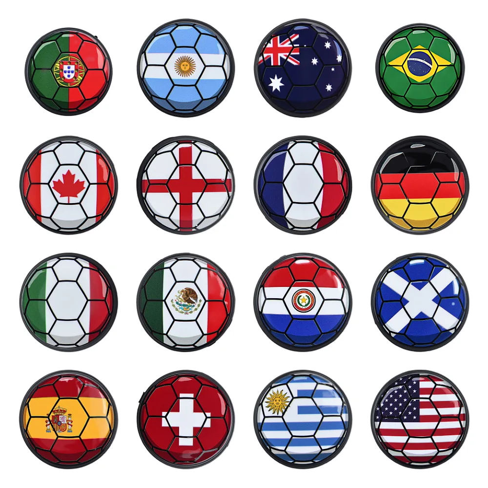 2026 New Country Flag Football Shoe Charms for Women Men Sports Shoes Accessories Soccer Clog Charms Party Gifts