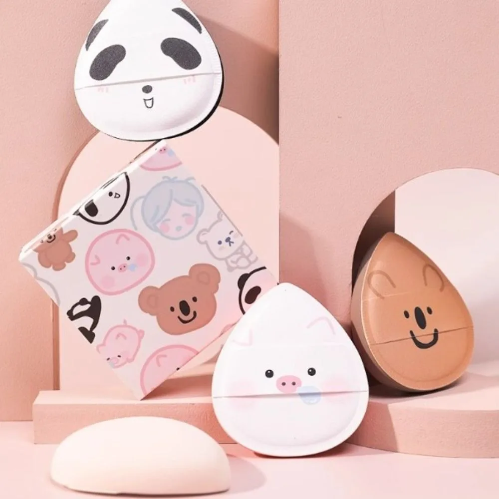 Urocza Super Miękka Zoo Puder do Makijażu Narzędzie Kreskówkowa Gąbka Marshmallow Suche i Mokre Puszenie do Pudru do Makijażu