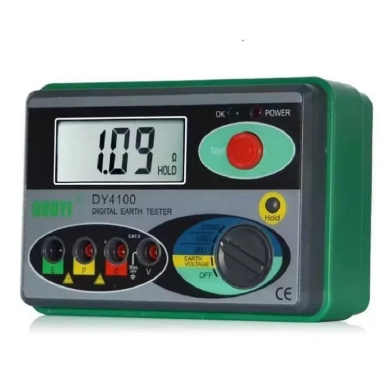 

DUOYI DY4100 Digital Earth Ground Resistance Meter Meg-ohmmeter 0-2000 Ohm Instruments Inspection Electrician Resistance Tester