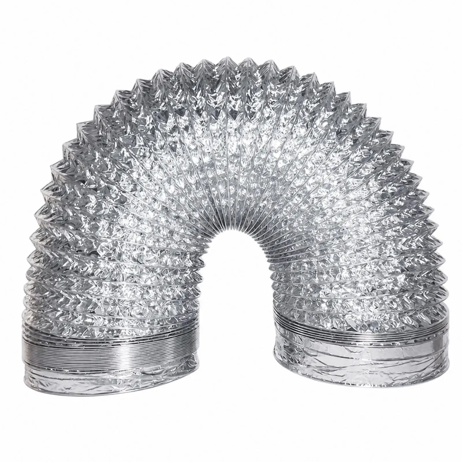 Aluminum Foil Vent Duct Flexible Air Hose for Dryer Exhaust and Range Hood with Corrugated Design for Efficient Airflow