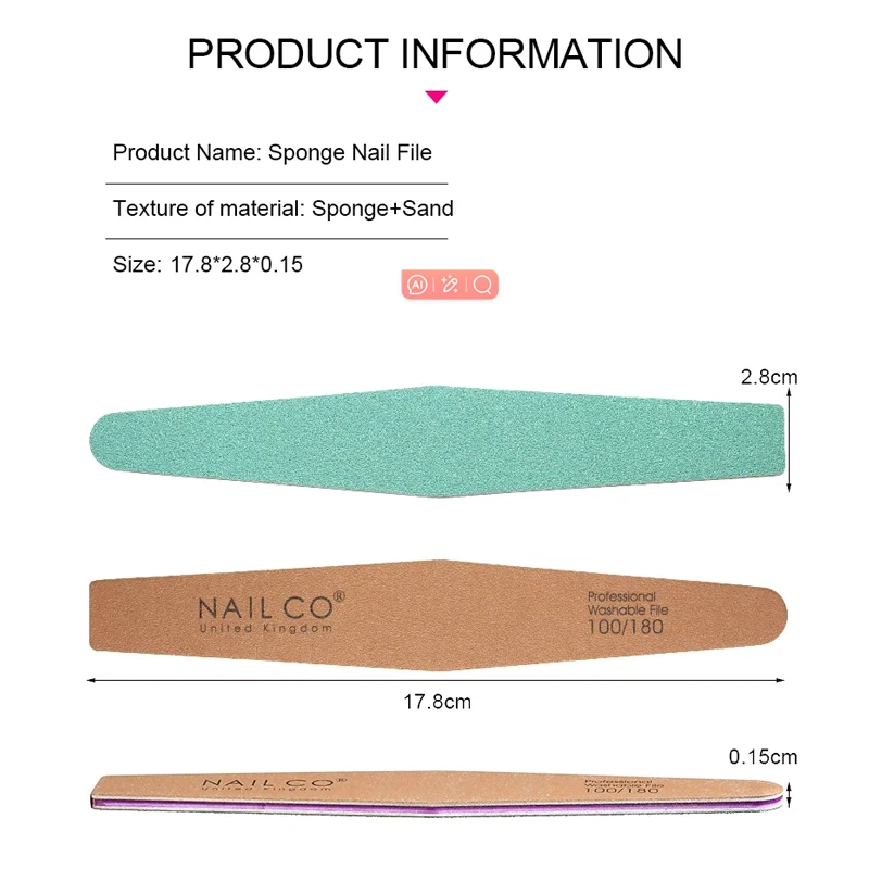 أداة احترافية لتلميع الأظافر، أداة إزالة ورق الصنفرة، أداة تلميع جل، مبرد أظافر لمخازن الأظافر، أدوات تلميع الأظافر #6
