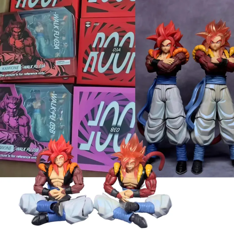 In Stock Kamione Gogeta Product Tonsen KAMIONE Studio Dragon Ball SSJ4 Gogeta A/B Action Figure Fusion Warrior 1/12 Model Toys