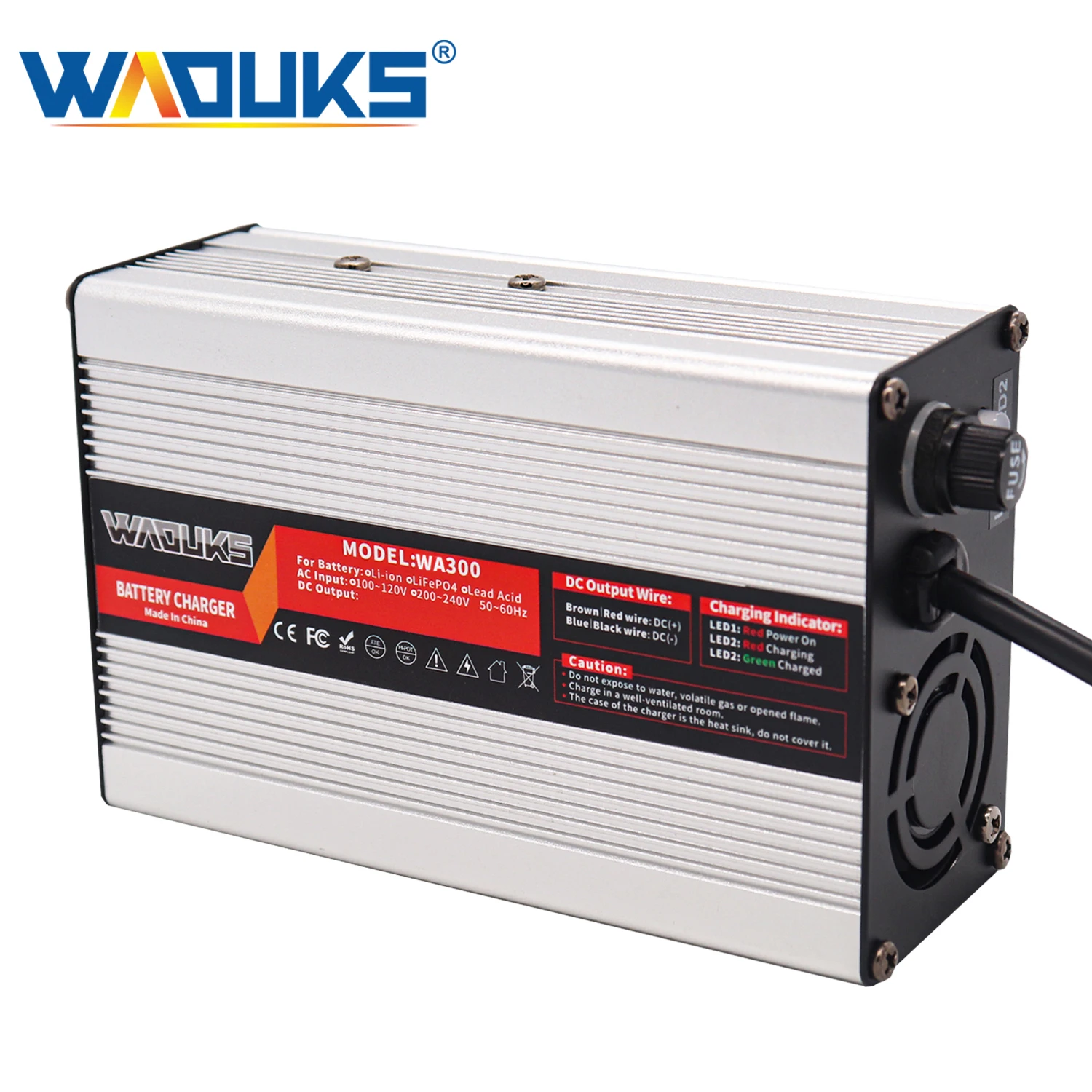 

29.2V 8A LiFePO4 Battery Charger For 8S 24V LiFePO4 Battery Charger With Cooling Fan Aluminum Shell Quick Charge