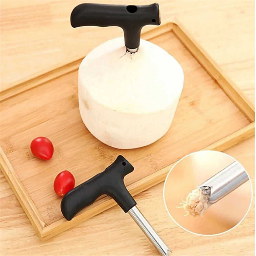 

1Pcs Coconut Opener Stainless Steel Easy Use Coconut Water Punch Tap Drill Straw Open Hole Cutter Hole Cutter