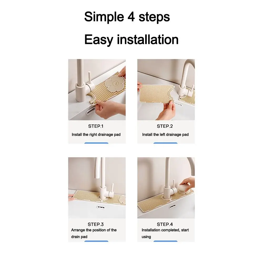 

Новый складной сливной коврик для смесителя, силиконовый брызгозащищенный коврик для смесителя, сливные подушечки для раковины, аксессуары для ванной/кухни