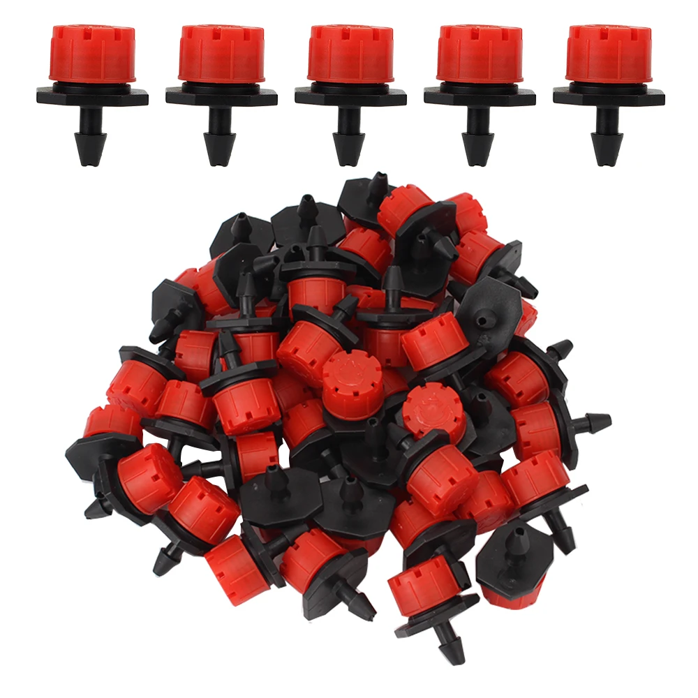 

4/7mm Adjustable Watering Sprinkler For Flower Beds Vegetable Micro Nozzles 50Pcs Irrigation Dripper Emitter