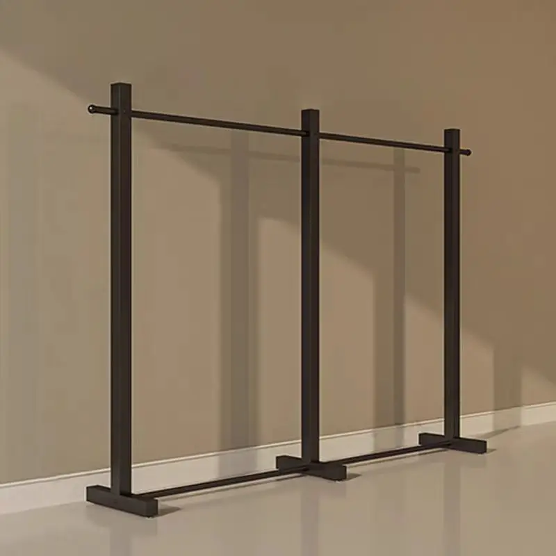 Custom. Black Clothing Store Display Stand Floor Simple Thickened Iron Clothes Rack Unisex Wear Shop Zhongdao Display Rack