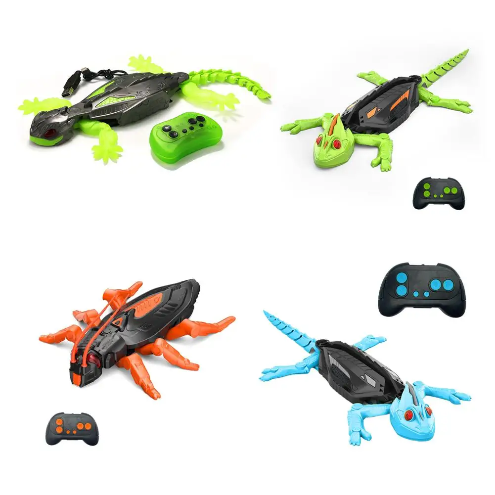 Realistic Biomimetic RC Wall Climbing Lizard Robot Toy, Remote Control Gecko that Climbs Glass & Smooth Walls Home Family Toy