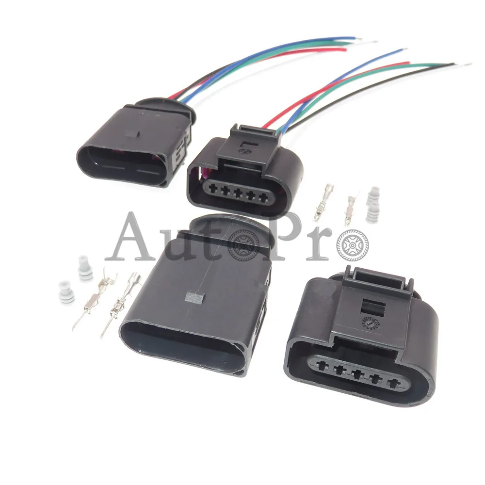 

1 Set 5 Hole 1-969920-1 6N0973805 1J0973705 42123000 AC Assembly Car Flowmeter Wire Plug Auto Male Female Connector For VW Audi