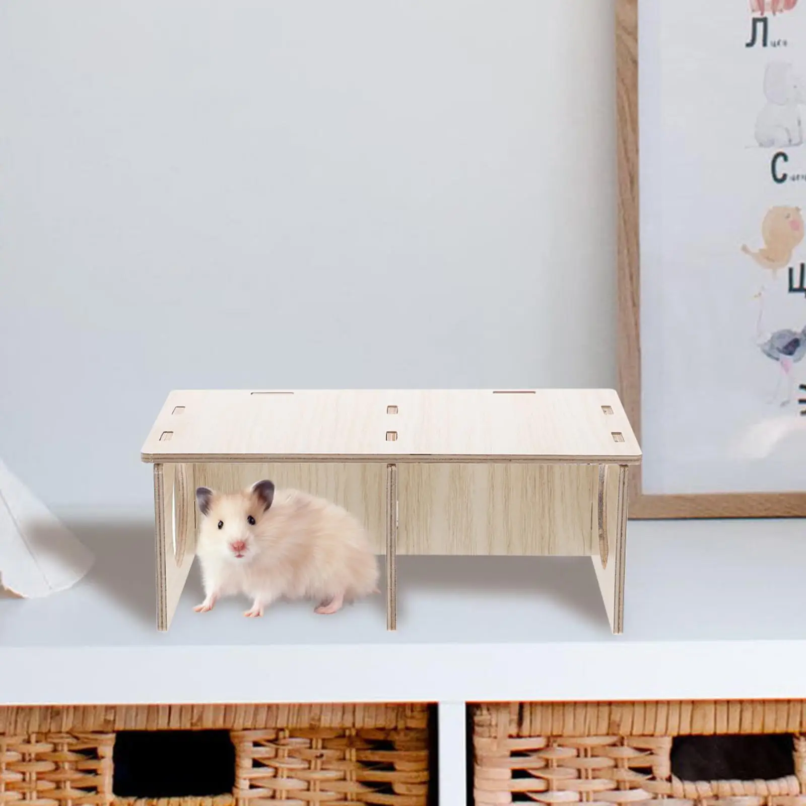 

Play Hamster Solid House Houses Hideouts Small Animals Wooden Hut Baby