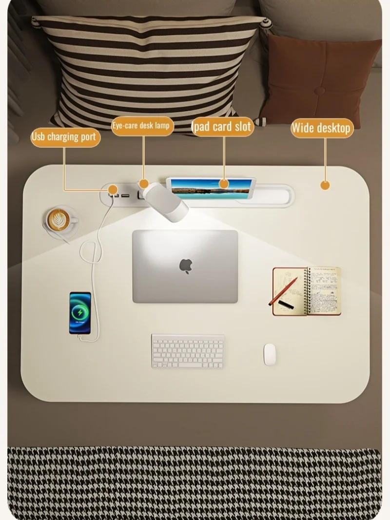 Bed computer desk student dormitory upper bunk writing study table bed small table foldable desk