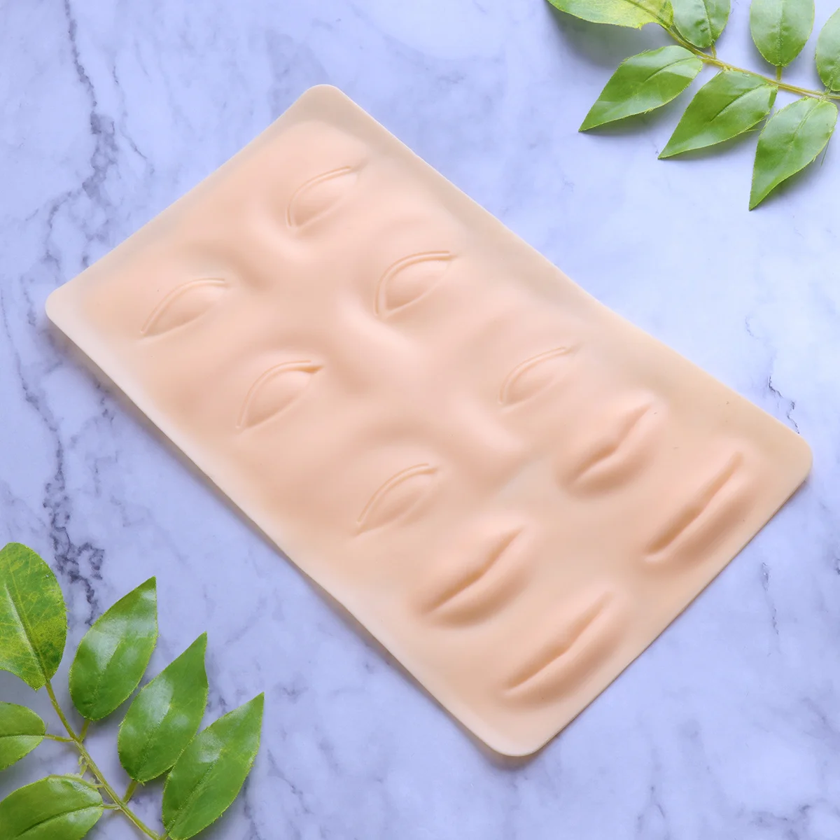 

1Pcs Lifelike Silicone Practice Skin Extra Space for Eyebrow Lip Tattoo Design Real Skin for Beginners Professionals