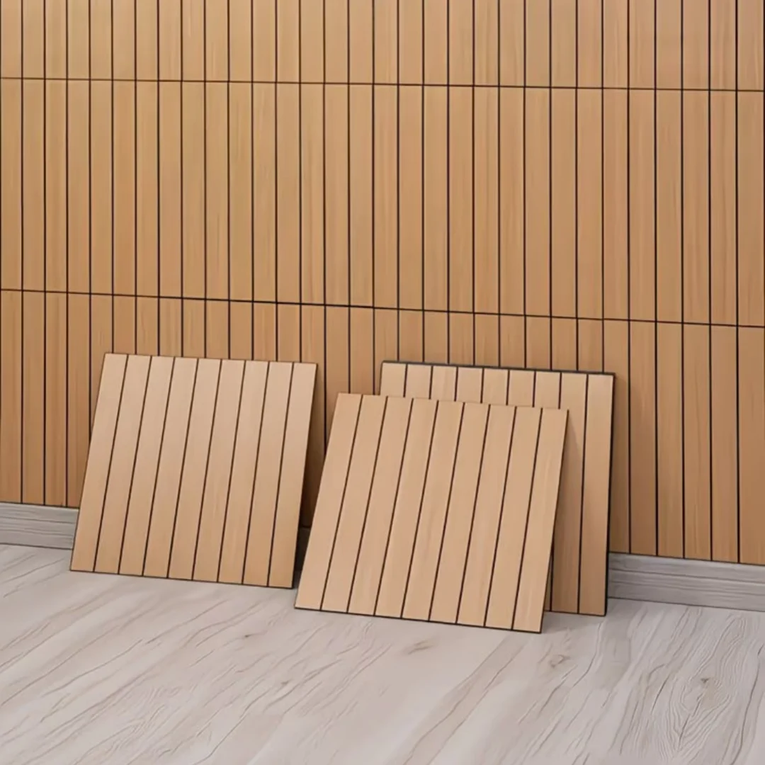 10 Paneles Decorativos Autoadhesivos de PVC de 30x30cm, Resistentes al Agua, con Diseño de Madera, para Paredes Decorativas, Separadores de Habitaciones, Manualidades para el Hogar