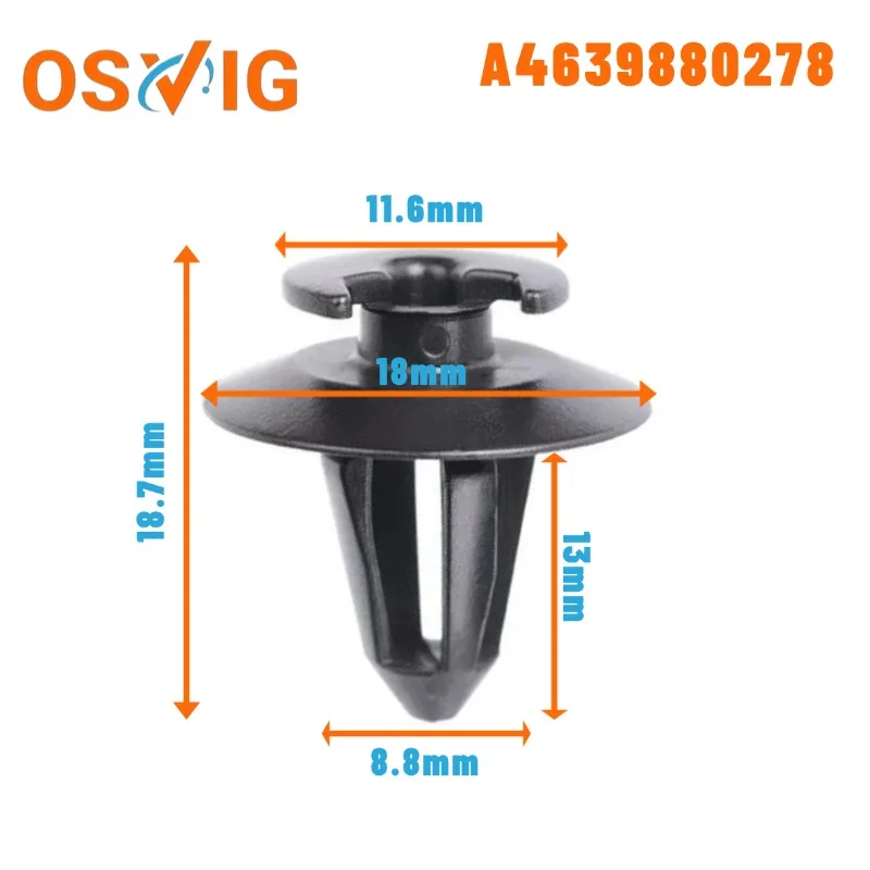 

20PCS A4639880278 Applicable to Mercedes-Benz door panel interior trim fixing clips