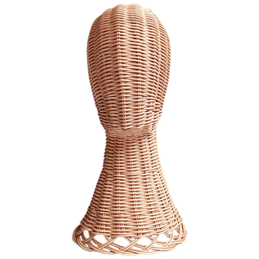 

Rattan Hat Display Stand Rack for Fedora Cap Storage Organizer with Strong Woven Design to Prevent Deforming